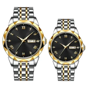 ست ساعت مچی عقربه ای زنانه و مردانه مدل کلاسیک تک موتوره دی دیت